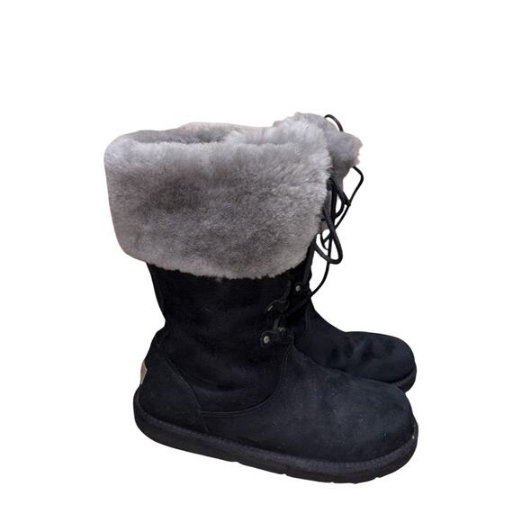 UGG Shoes - UGG Australia 1892 Montclair Black Suede Leather Shearling Boots  Size: US 11